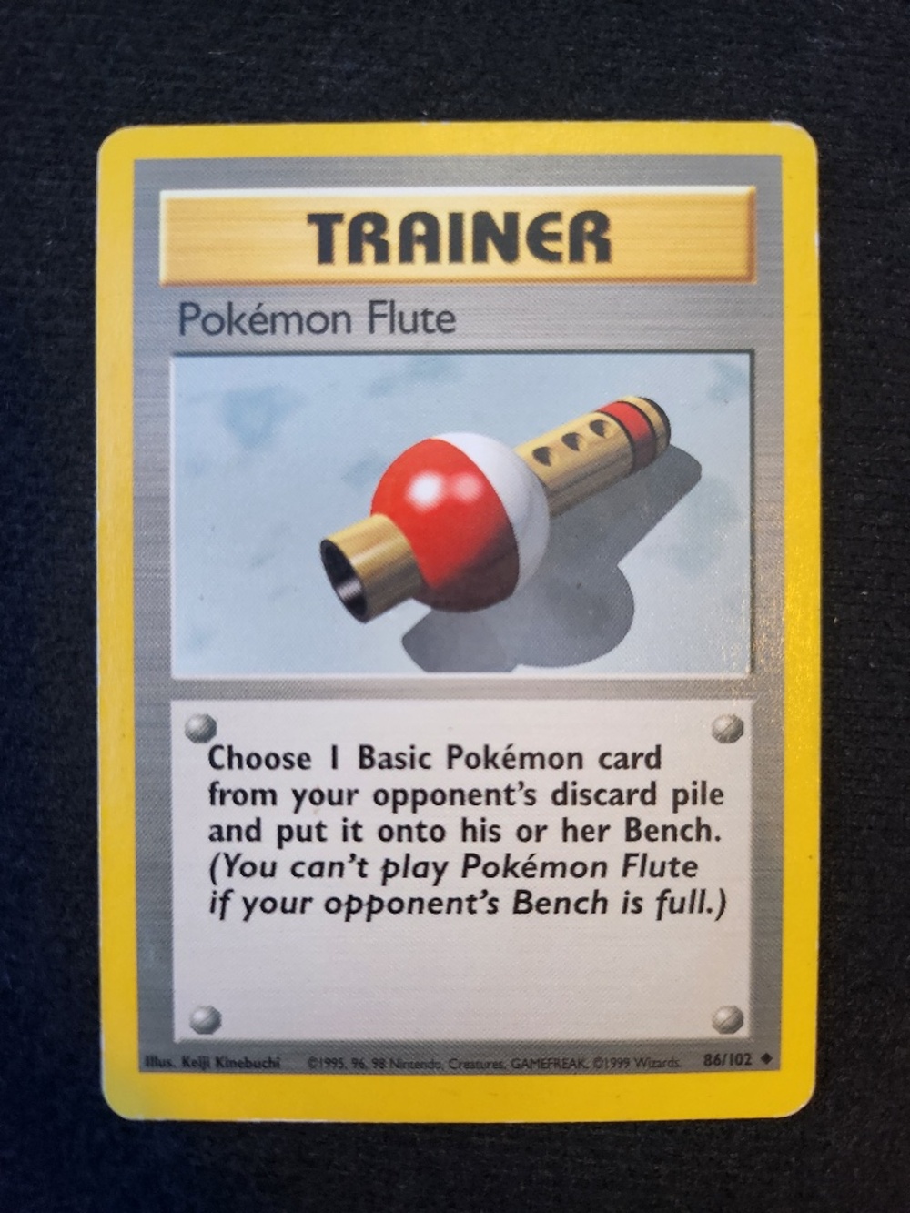 Pokemon Flute Trainer (086/102) - Original Pokémon Trading Card Game - Base (199